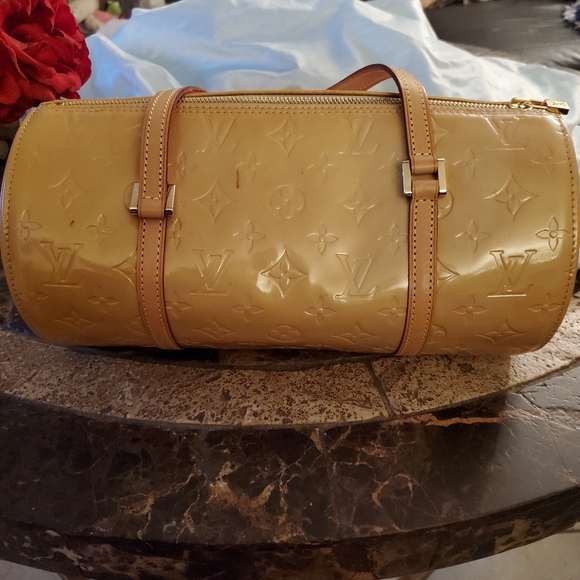 Louis Vuitton Vernis monogram Yellow Brown Bedford Bag with $30 COA - Picture 5 of 15